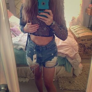 Pretty little thing embellished crop top